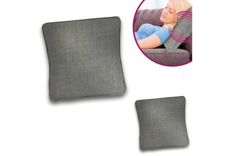 Starlyf Massagekissen Massage Cushion, Spar Set 2-tlg., 1er oder 2er Pack, Massage Kissen mit Vibrationstechnik, 37x37 cm, grau von Starlyf