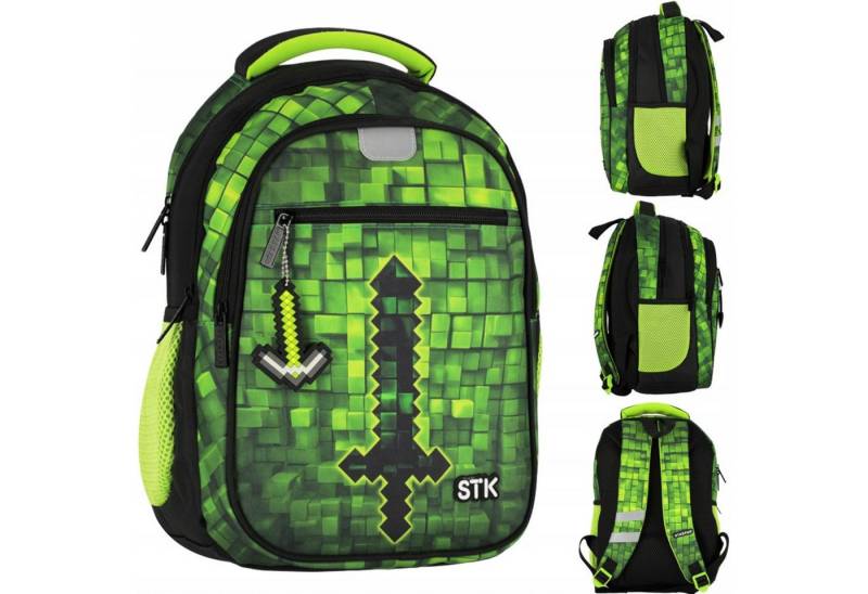 Starpak Schulrucksack Schulrucksack Pixel Gamer Jungen Klasse 1-3 STARPAK 38cm von Starpak