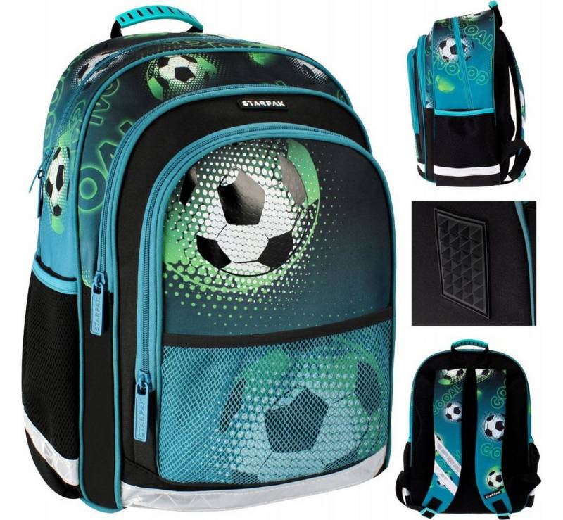 Starpak Schulrucksack Starpak Schulrucksack Football Jungen 1–3 Klasse Ergonomisch (1-tlg) von Starpak