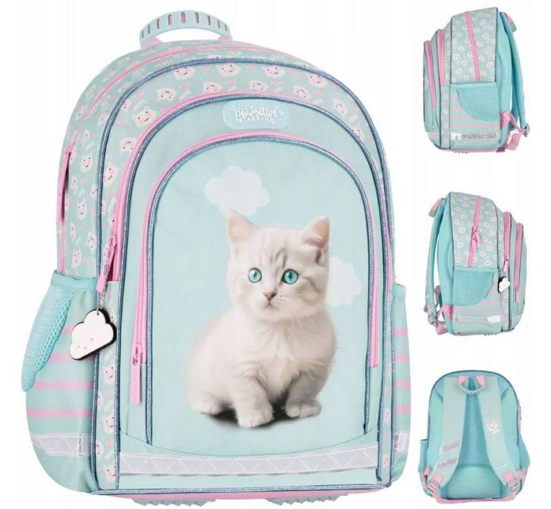 Starpak Schulrucksack Starpak Schulrucksack Mädchen Katze Kitty Klasse 1-3 Ergonomisch (1-tlg) von Starpak