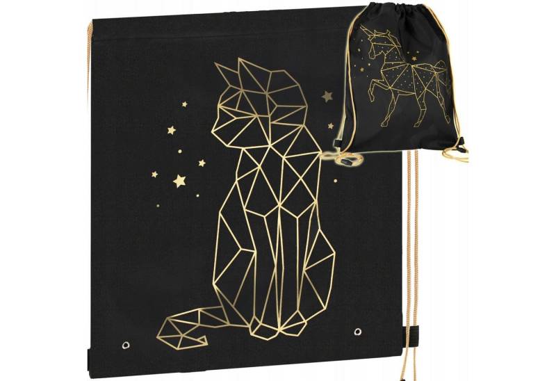 Starpak Turnbeutel STARPAK Turnbeutel Schuhe Goldene Katze & Einhorn ! von Starpak
