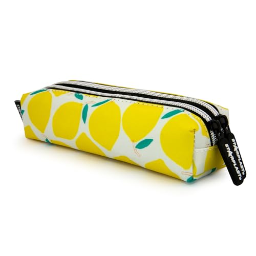 Starplast Federmappe mit 2 Reißverschlüssen, dünn, aus Stoff, robust, mit 6 Designs, für die Schule, Limone, Schultaschen Starplast Federmappe mit 2 Reißverschlüssen, dünn, aus Stoff, robust, mit 6 Designs, für die Schule, Limone, Schultaschen von Starplast