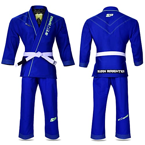 Starpro Ronin BJJ Gi 355 Gramm - Power Baumwollmischung - Weiß und Schwarz - Preshrunk Professional Martial Arts Kimono für Training und Wettkampf - Männer & Frauen von Starpro