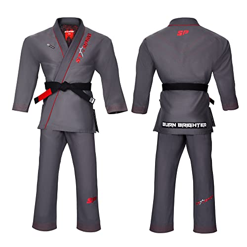 Starpro Ronin BJJ Gi 355 Gramm - Power Baumwollmischung - Weiß und Schwarz - Preshrunk Professional Martial Arts Kimono für Training und Wettkampf - Männer & Frauen von Starpro