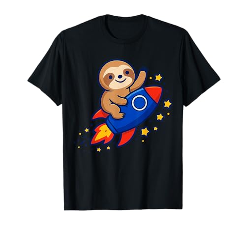 Kobalt Space Faultier Raketenfahrt Alter 6 bis 10 Jahre Jungen Mädchen Jugend T-Shirt Kobalt Space Faultier Raketenfahrt Alter 6 bis 10 Jahre Jungen Mädchen Jugend T-Shirt von Starry Classroom Crew Kids Youngsters Pupils Squad