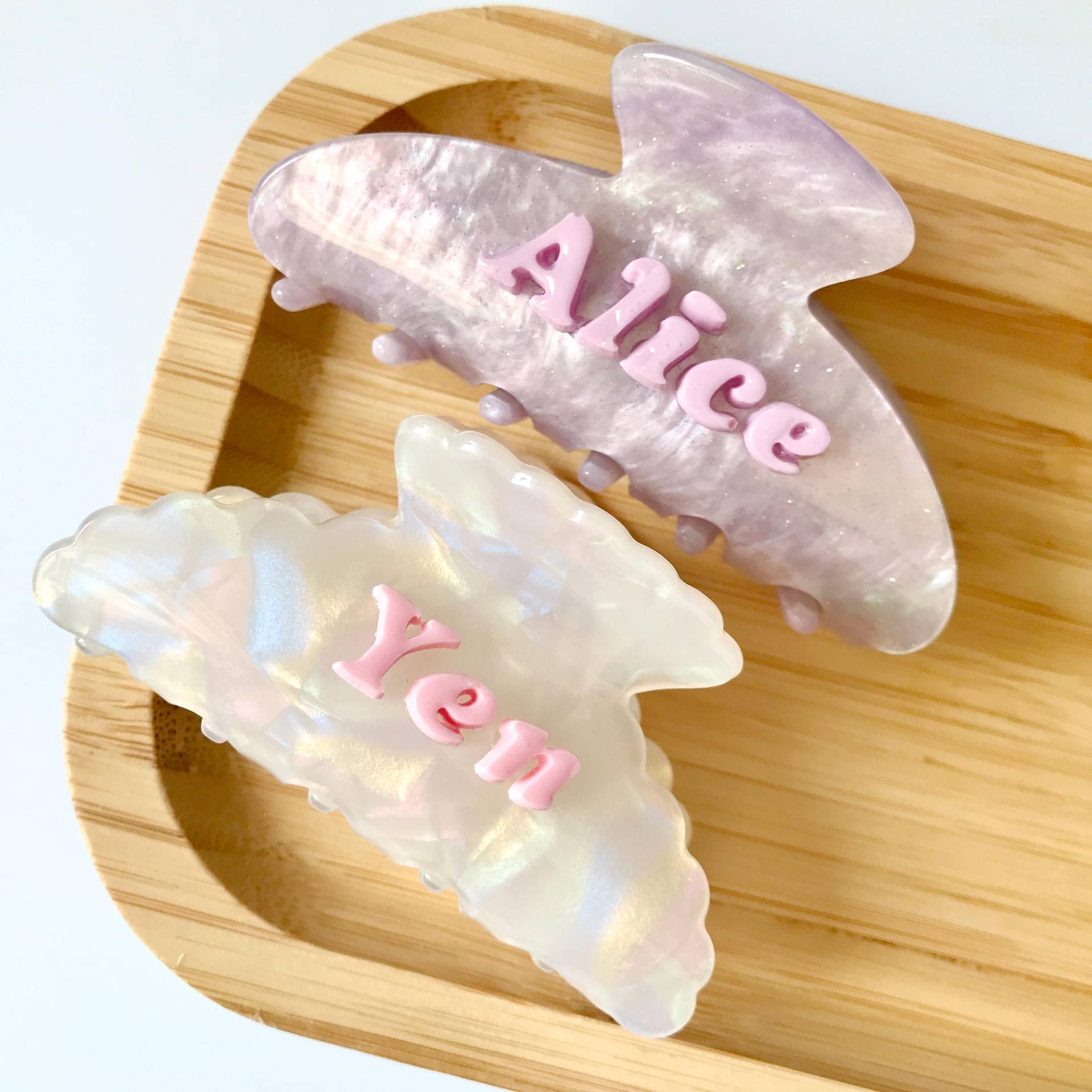 Name Buchstaben Haarkralle/Geschenk Braut Brautjungfer Bff Für Ihre Mutter Tochter Weihnachtsgeschenk von Starryplaygift