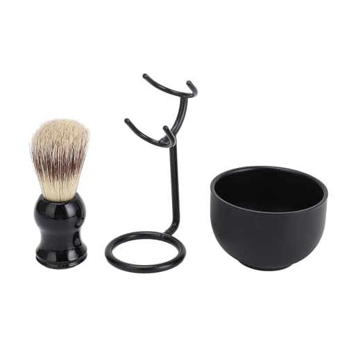 Rasierseife Schüsselstand Pinsel Set Herren Pflegekit Premium 3 in 1 Rasierbürste mit feinen synthetischen Borsten für Friseur -Haus Salon Reisebart -Pflegezubehör von Starrypxl