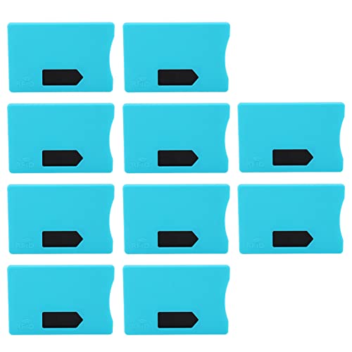 Starrypxl RFID -Blockierung von Ärmeln Kreditkartenschutz 10pcs Anti -Diebstahl Sicherheitshülsen für Reise -ABS -Material 90x61x4mm (Blue) von Starrypxl