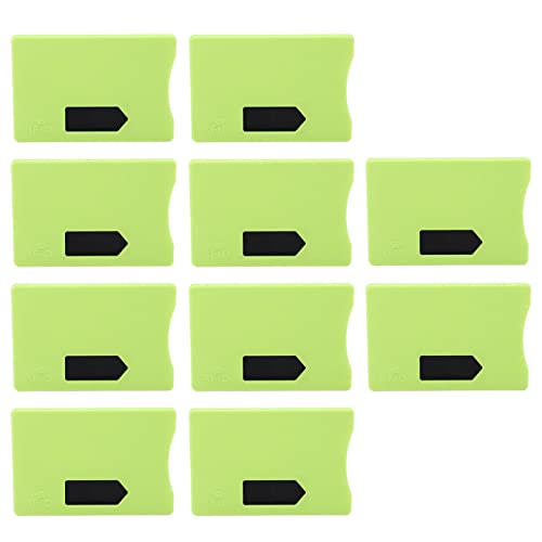 Starrypxl RFID -Blockierung von Ärmeln Kreditkartenschutz 10pcs Anti -Diebstahl Sicherheitshülsen für Reise -ABS -Material 90x61x4mm (Green) von Starrypxl