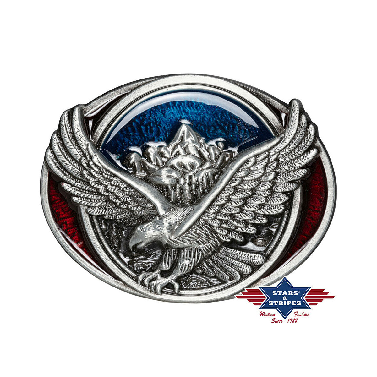 Adler gleitend - Western-Gürtelschnalle, Buckle von Stars & Stripes