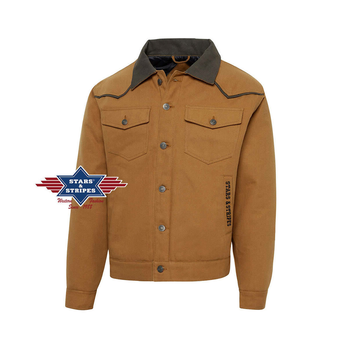 Canvasjacke Westernjacke Outdoorjacke Reitjacke Andrew Größe S von Stars & Stripes