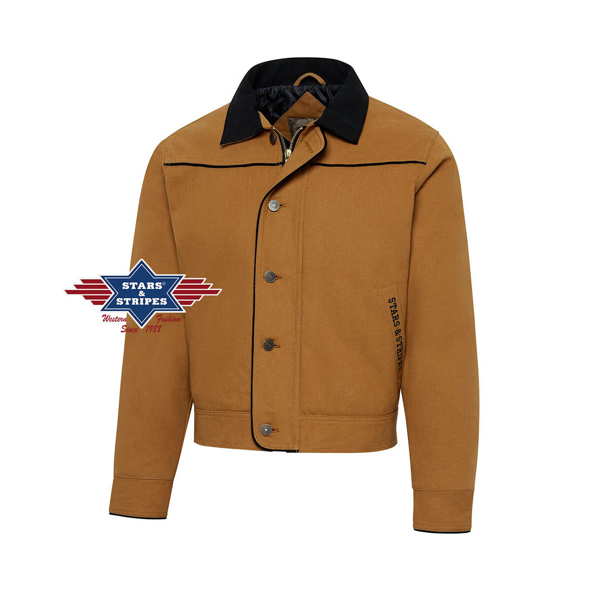 Canvasjacke Westernjacke Outdoorjacke Reitjacke Größe M von Stars & Stripes