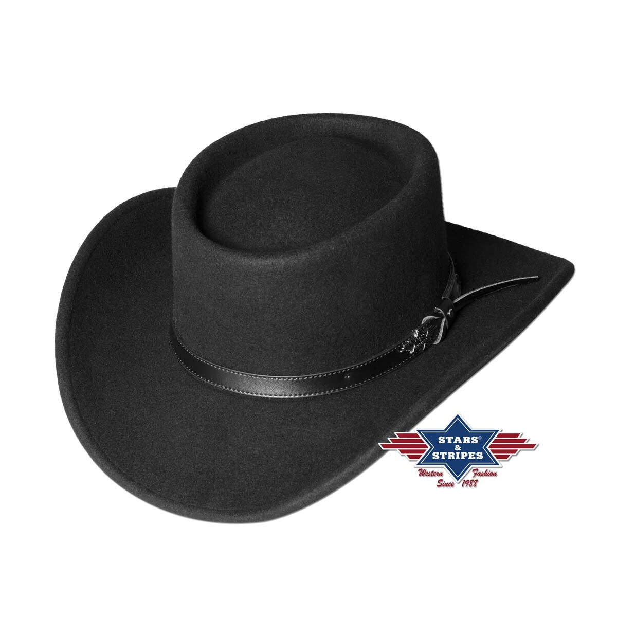 Cowboyhut Filzhut Western Wollfilz Hut -Bad Beat- XS von Stars & Stripes