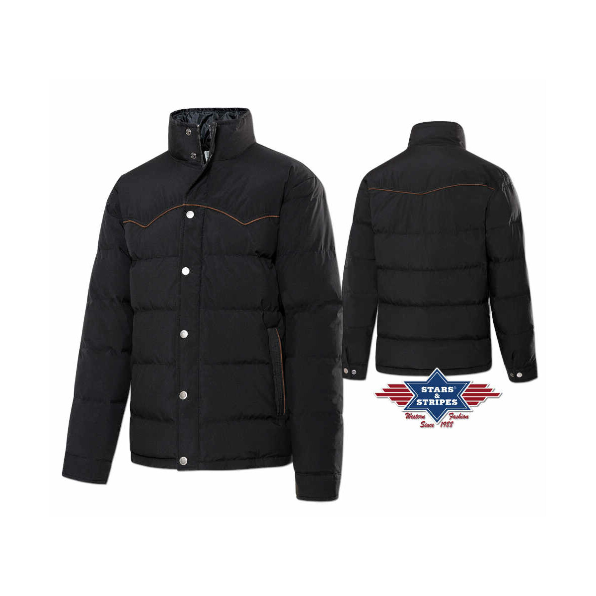 Gesteppte Western Daunenjacke - Toronto 2XL von Stars & Stripes