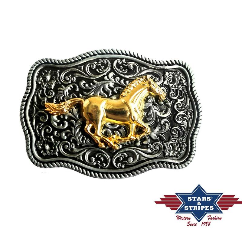 Gürtelschnalle, Buckle Running Horse"" von Stars & Stripes