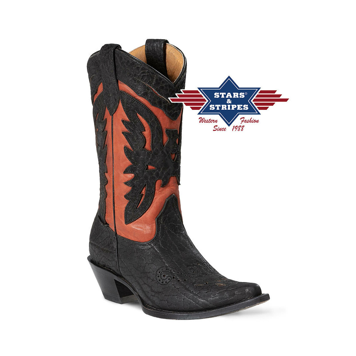 Hochwertige Damen-Westernstiefel aus Leder mit Stickereien 36 von Stars & Stripes