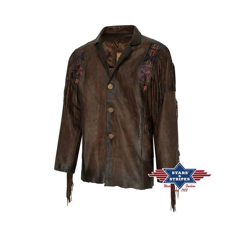 Hochwertige Herren Western-Lederjacke 2XL von Stars & Stripes