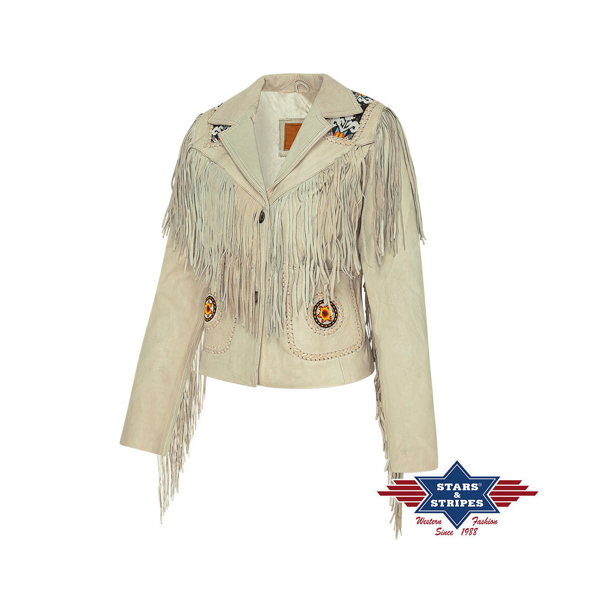 Hochwertige Western-Lederjacke Kiana" 2XL" von Stars & Stripes