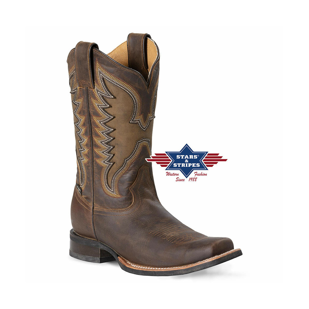 Hochwertige Westernstiefel aus Leder mit aufwendigen Stickereien. 40 von Stars & Stripes