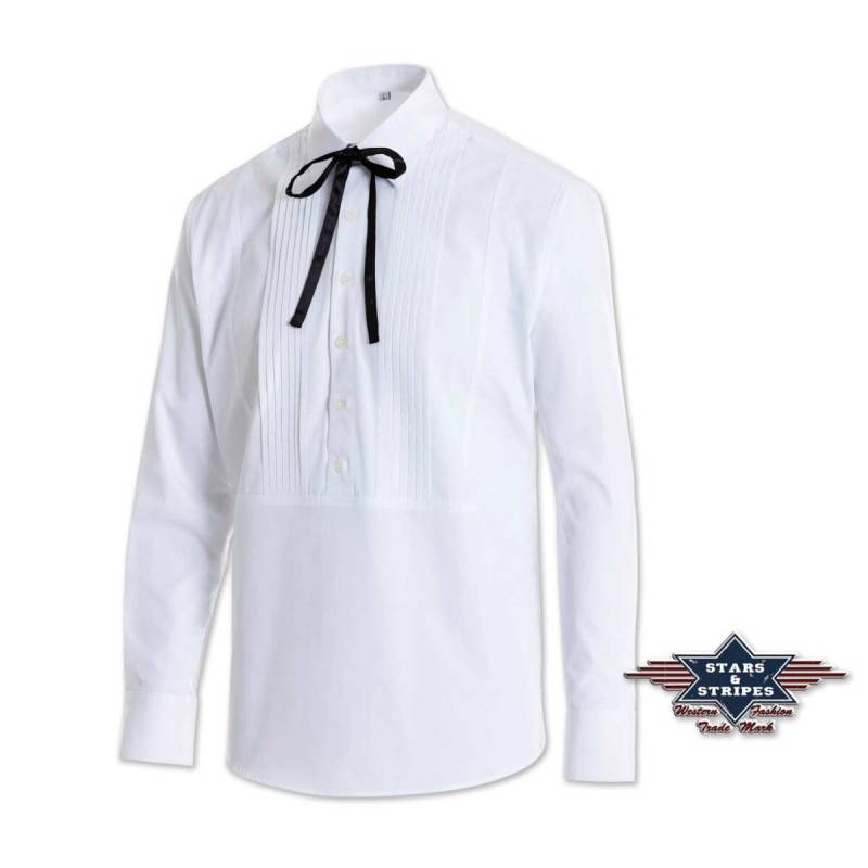 Oldstyle Shirt, Westernhemd Joseph weiß-L von Stars & Stripes