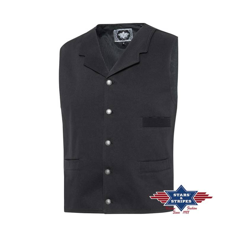 Schwarze Old-Style Weste Earp v. Stars&Stripes XXL von Stars & Stripes