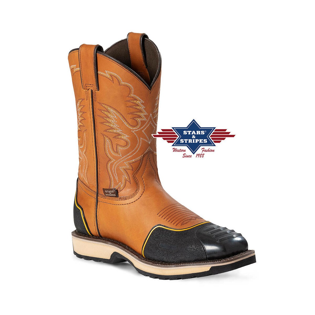 Stalltaugliche Western-Workerboots WB-64 mit Stahlkappe 39 von Stars & Stripes