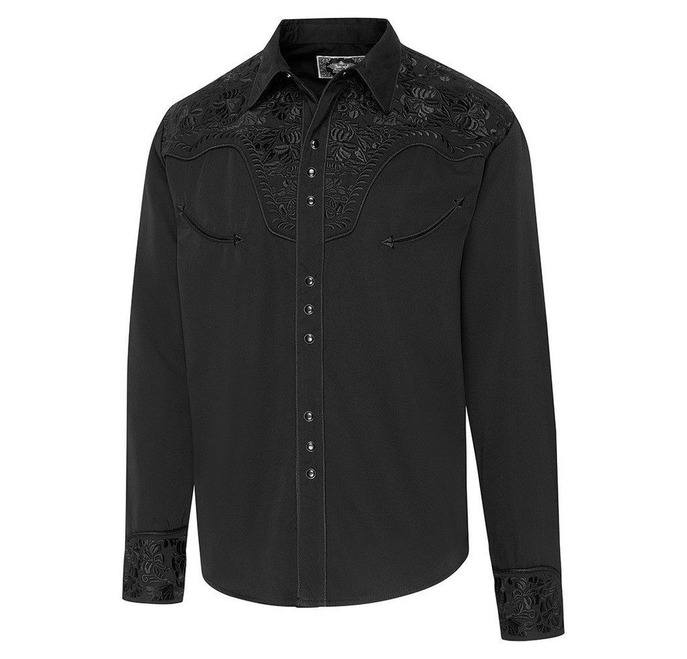 Stars & Stripes Langarmhemd Westernhemd Brody Stickerei an Front und Rücken von Stars & Stripes