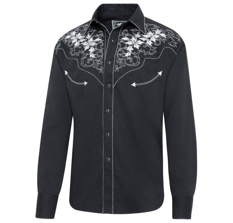 Stars & Stripes Langarmhemd Westernhemd Garth Stickerei an Brust und Rücken von Stars & Stripes