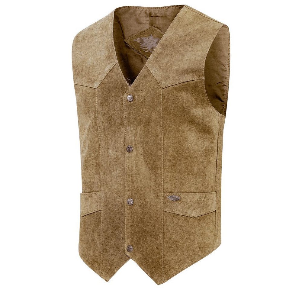 Stars & Stripes Lederweste Western Alabama, braun von Stars & Stripes