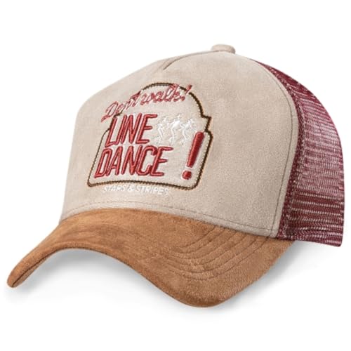 STARS & STRIPES Trucker Cap Line Dance Bordeaux - Western Style Basekappe von STARS & STRIPES