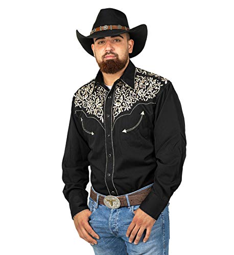 Stars & Stripes Westernhemd Henry, Farbe: schwarz, Gr. XL - XLarge von STARS & STRIPES