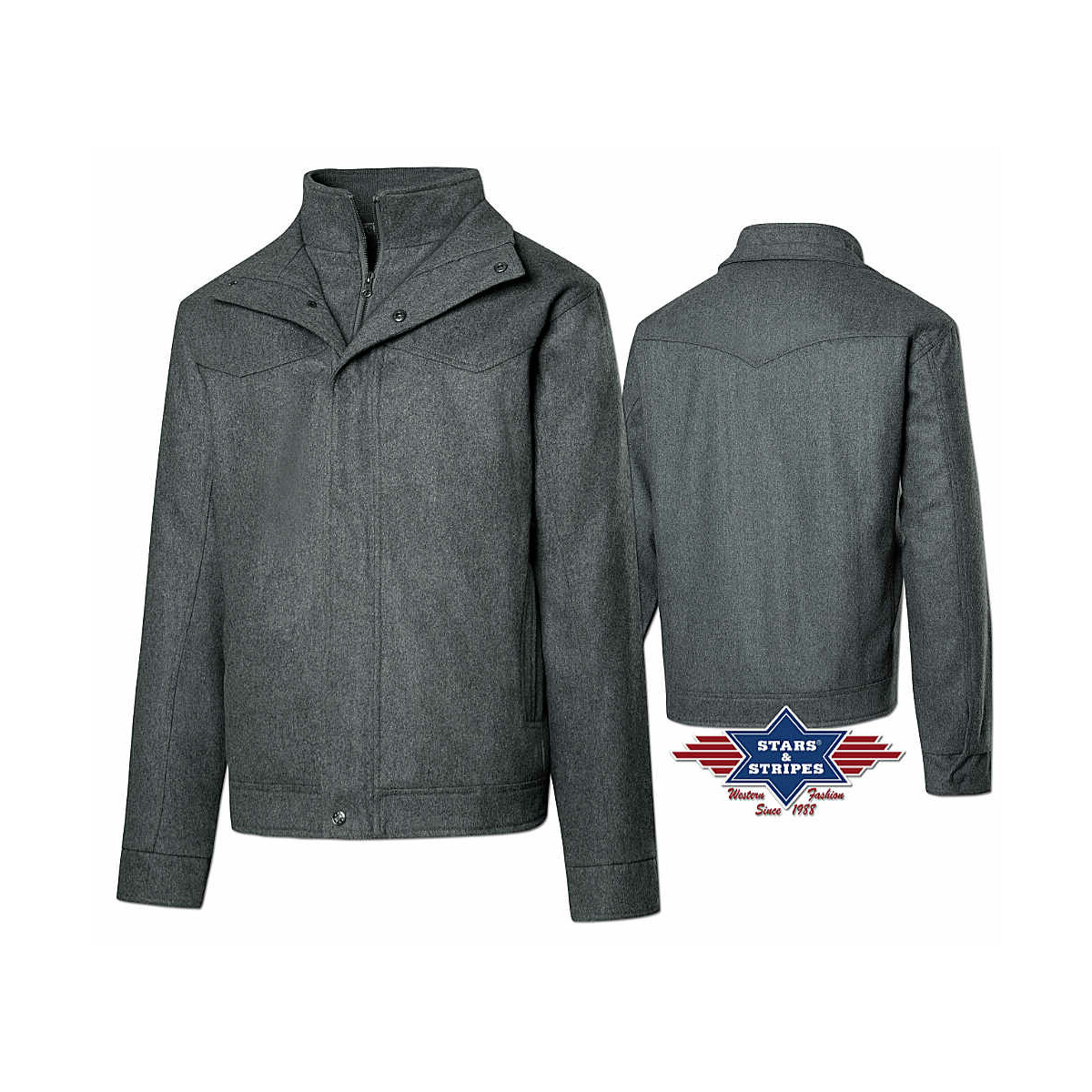 Wolljacke Winterjacke Herrenjacke warme Jacke 2XL von Stars & Stripes