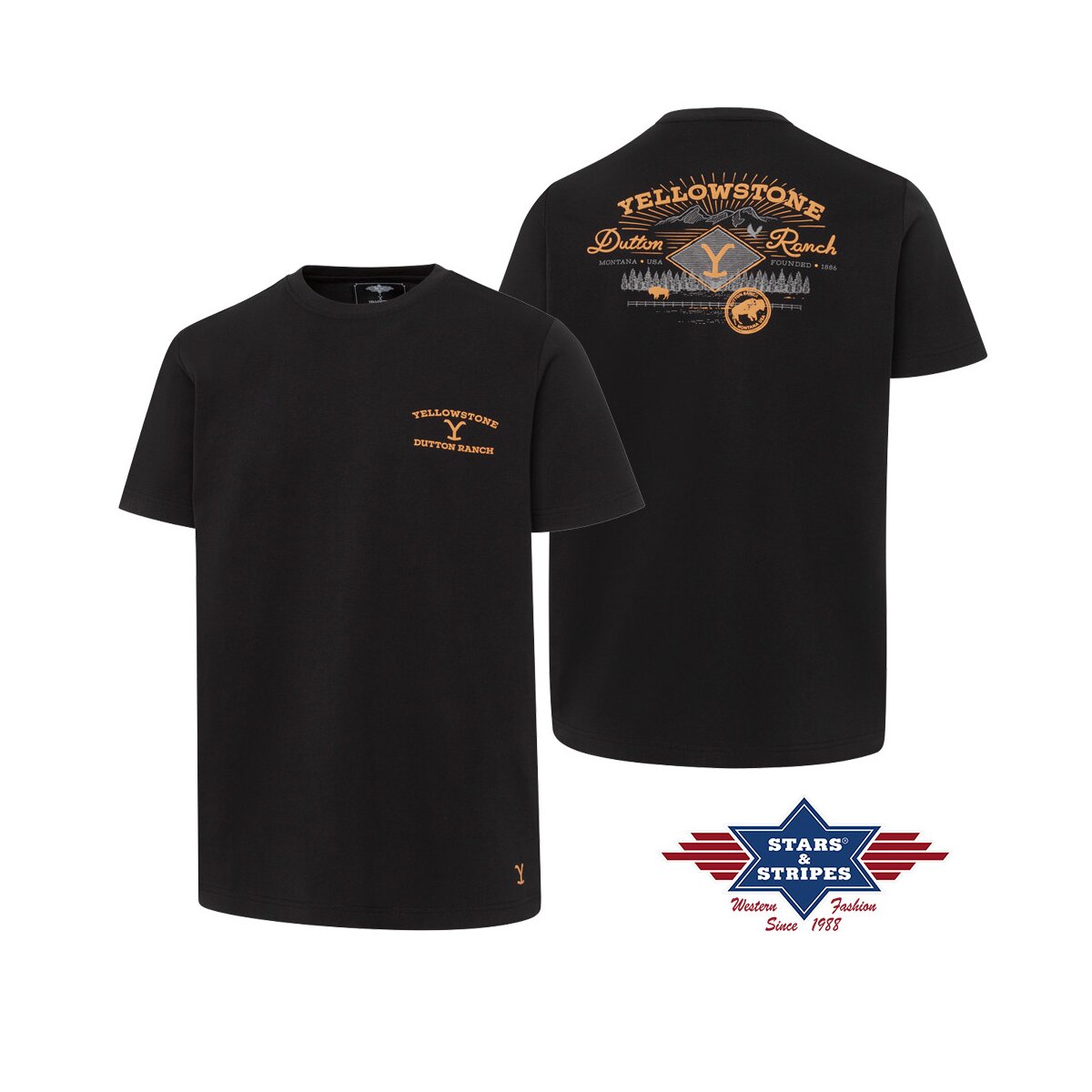 YELLOWSTONE T-Shirt Dutton Ranch XXL von Stars & Stripes