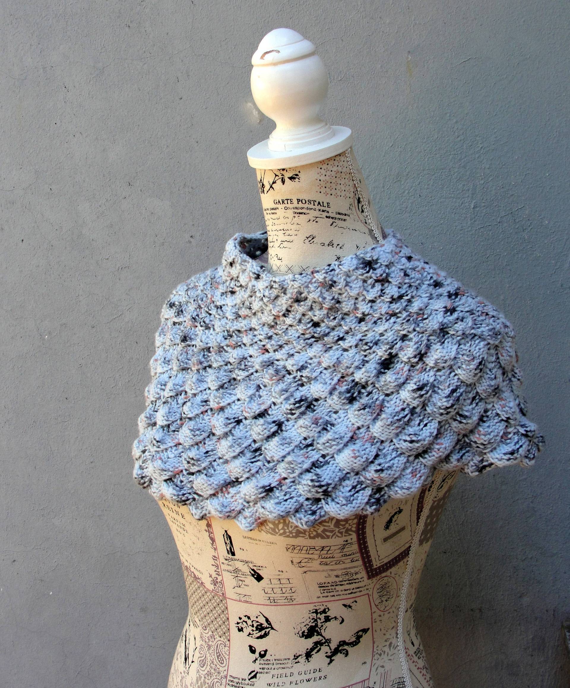 Gestrickte Mermaid Scales Kutte Kaschmir Drachenschal von StarsWear