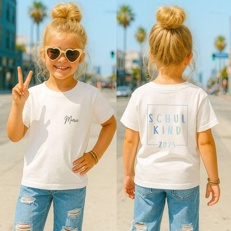 Schulkind T-Shirt Personalisiert, Einschulung Tshirt, Shirt, Schulstart 2025, Geschenkidee Einschulung, Geschenk Schulkind T-Shirt Personalisiert, Einschulung Tshirt, Shirt, Schulstart 2025, Geschenkidee Einschulung, Geschenk von Starsandcuddles