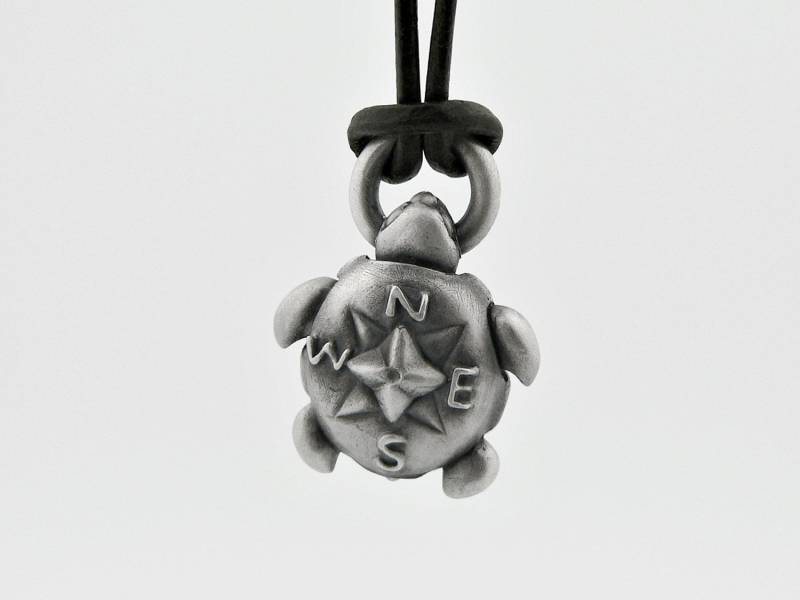 Schildkröte "Kompassrose" Anhänger, Pillenbox Memonet, String Armband Mit Geheimfach von Starta