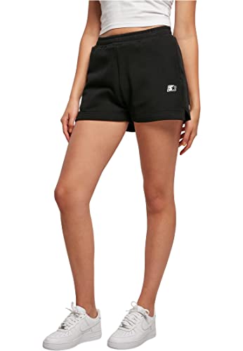STARTER BLACK LABEL Damen Kurze Hose Ladies Starter Essential Sweat Shorts, Farbe Black, Größe XS von STARTER BLACK LABEL