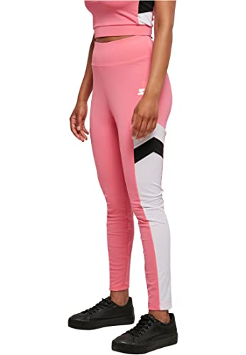 Starter Black Label Damen Leggings Ladies Starter Highwaist Sports Leggings, Farbe pnkgrpfrt/wht/blk, Größe L von Starter Black Label