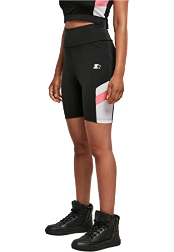 STARTER BLACK LABEL Damen Radlerhose Ladies Starter Cycle Shorts, Farbe Black/White, Größe XL von STARTER BLACK LABEL