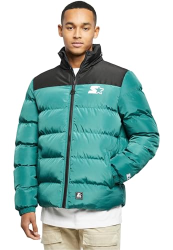 STARTER BLACK LABEL Herren Starter Logo Puffer Jacket darkfreshgreen/Black, S von STARTER BLACK LABEL