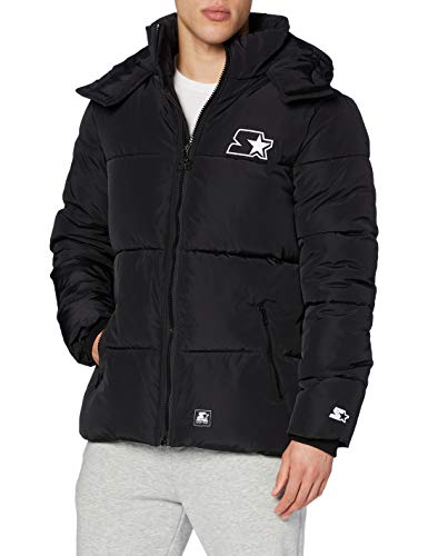 STARTER BLACK LABEL Herren Puffer Jacket Daunenmantel, Black, M von STARTER BLACK LABEL