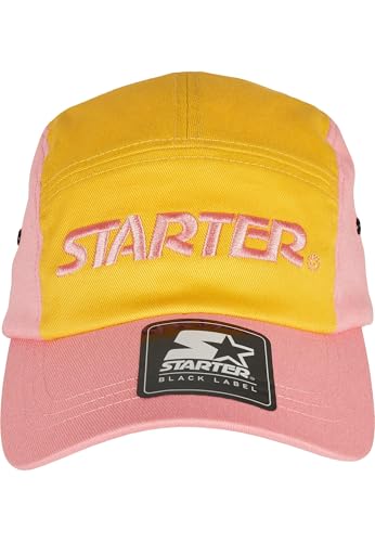 STARTER BLACK LABEL Unisex Kappe Fresh Jockey Cap, Farbe c.Yellow/hibiskuspink, Größe one Size von STARTER BLACK LABEL