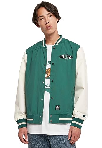 Starter Herren Jacke Starter Nylon College Jacket darkfreshgreen/palewhite S von STARTER BLACK LABEL