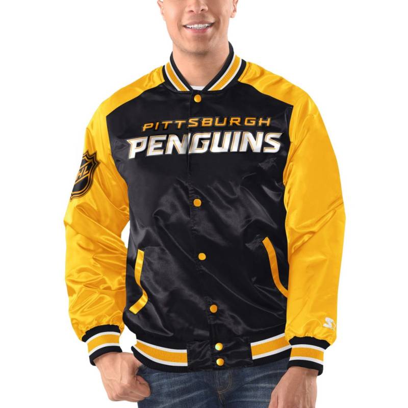 STARTER NHL Pittsburgh Penguins RENEGADE Satin Jacke von Starter