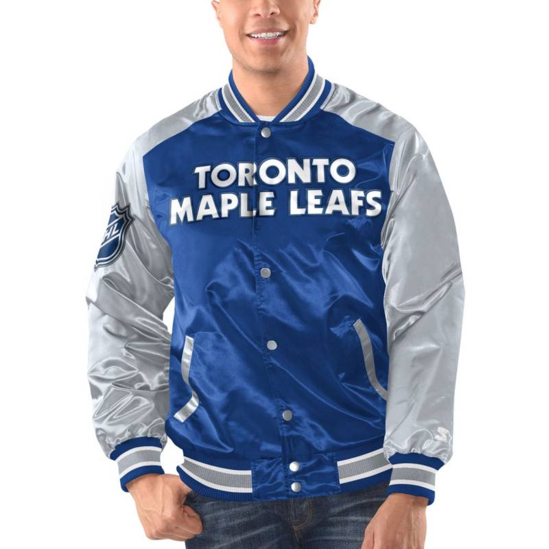 STARTER NHL Toronto Maple Leafs RENEGADE Varsity Satin Jacke von Starter