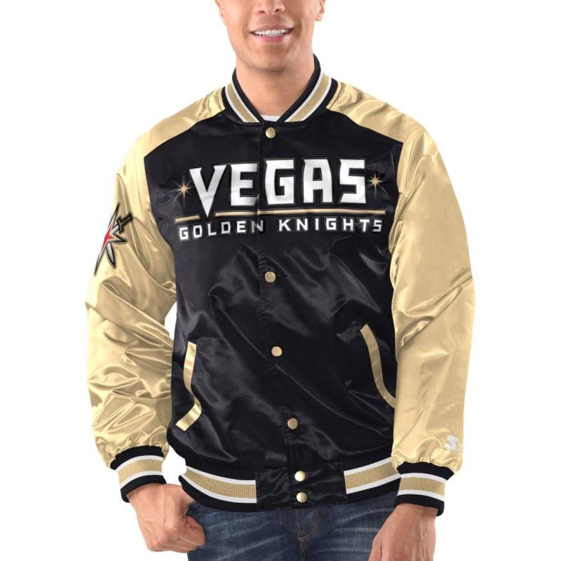 STARTER Vegas Golden Knights RENEGADE Varsity Satin Jacke von Starter