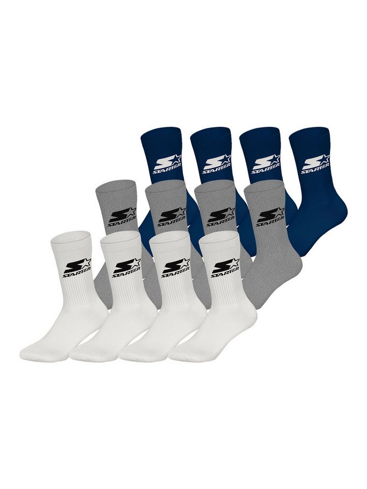 Starter Basicsocken Crew (12-Paar) Socken, Baumwollsocken, Alltagsocken von Starter