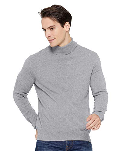 State Cashmere Pullover aus 100% reinem Kaschmir mit Rollkragen für Herren-L-Grau Meliert von State Cashmere