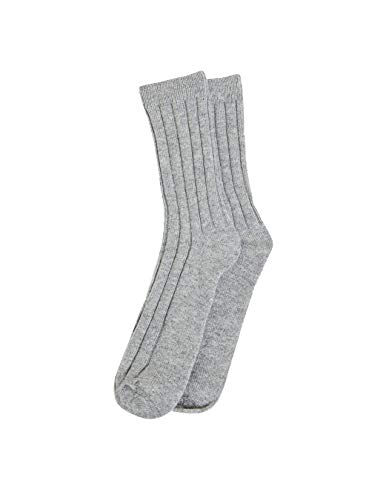 State Cashmere Unisex-Socken aus 100 % reinem Kaschmir, super weich, Helles Anthrazit/Größe L von State Cashmere