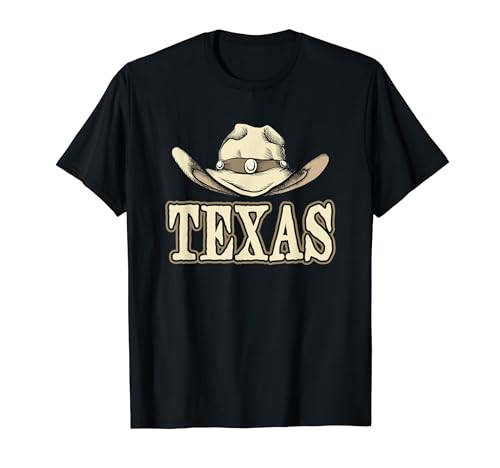 State of Texas Varsity Style Text TX Kuh Jungen Hut Pride Flagge T-Shirt von State Of TEXAS TX COW BOY HAT Varsity Style